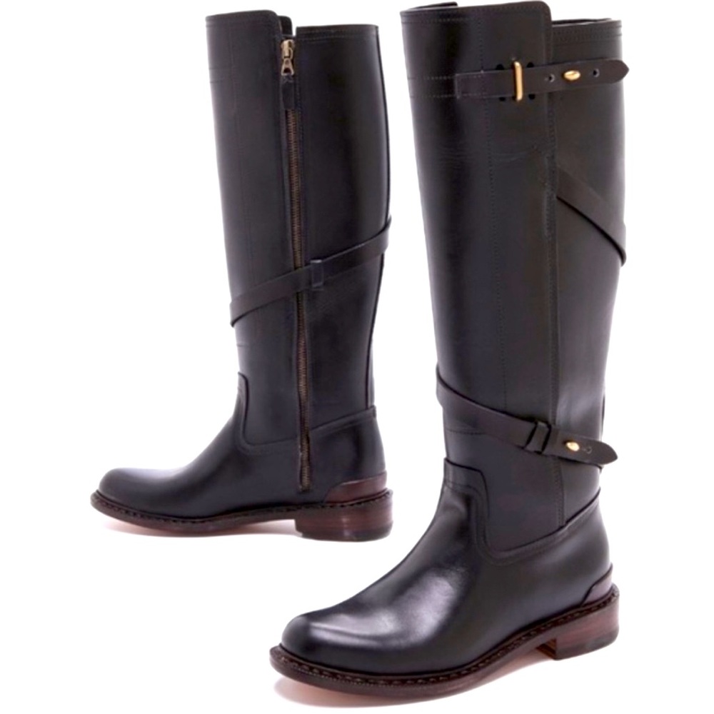 Rag & Bone Reed Black Leather Boots Size 9